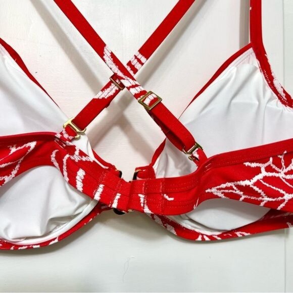 New La Blanca Underwire Draped Over the Shoulder Bikini Swimsuit Top + Bottom - Picture 11 of 16